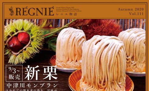 お菓子屋レニエのケーキのチラシ