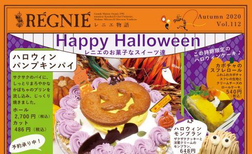 お菓子屋レニエのケーキのチラシ